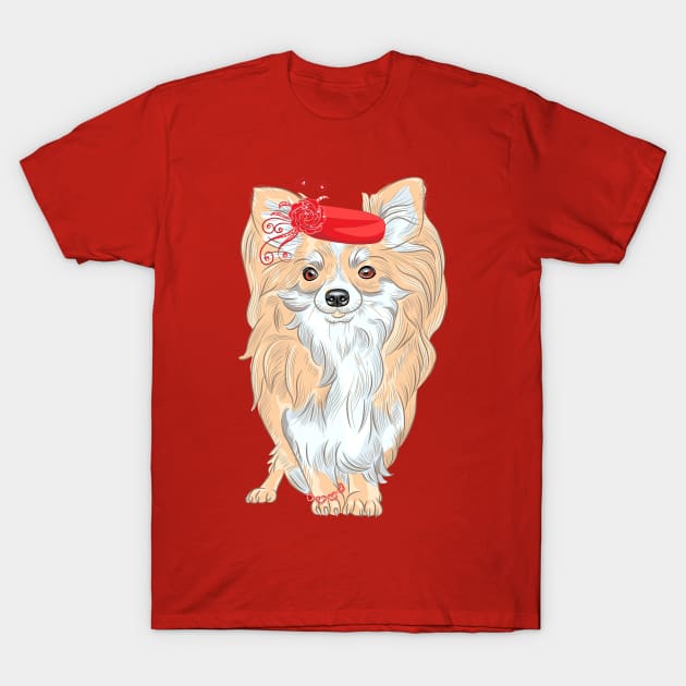 Color fashion cute dog Chihuahua T-Shirt by kavalenkava